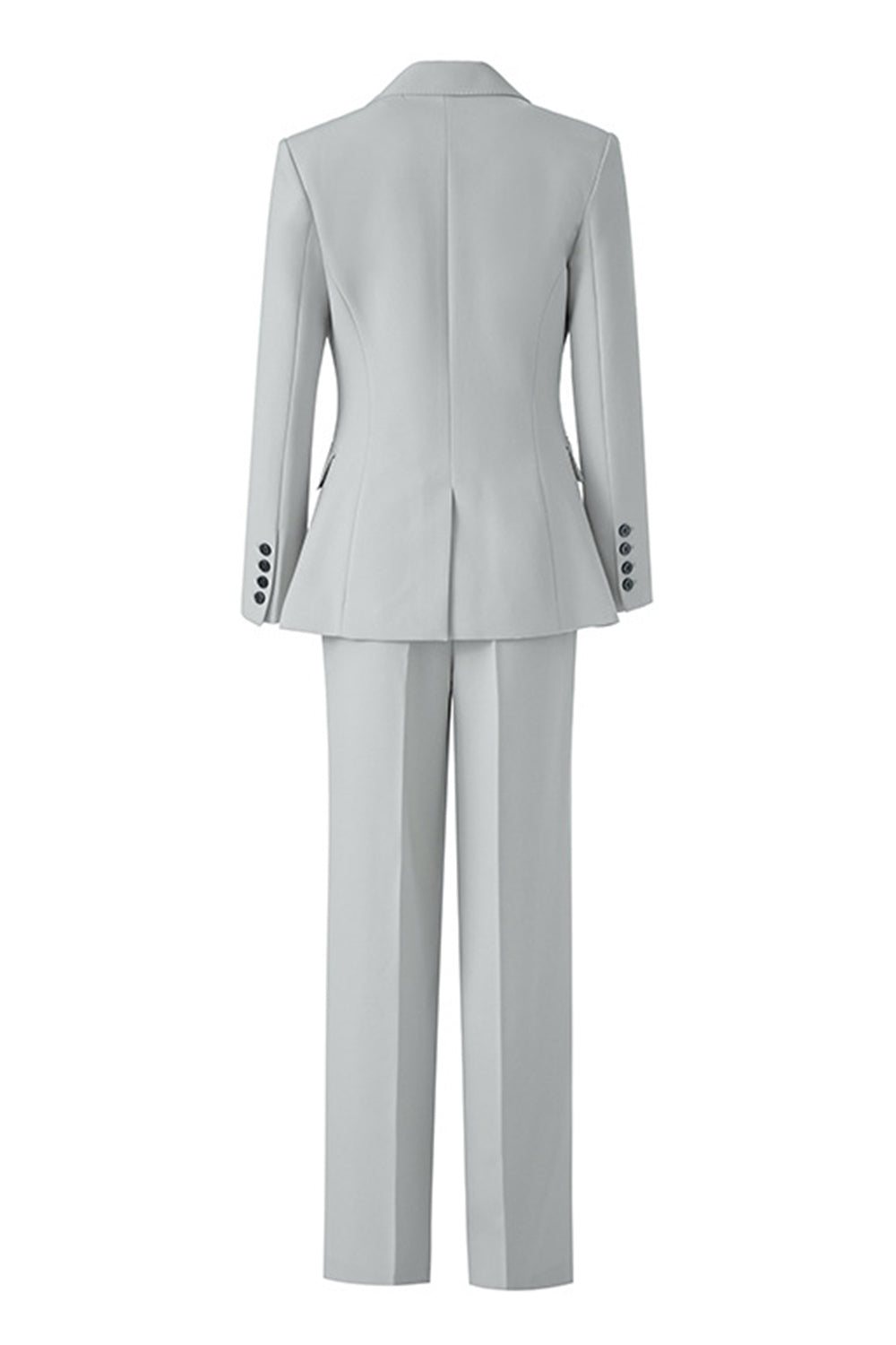 3 Piece Black Notched Lapel Business Suits with Sleeves