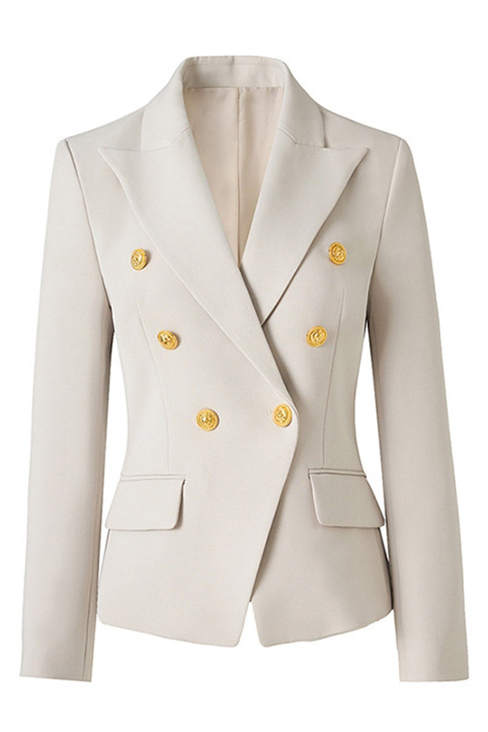 Black Peak Lapel Double Breasted Women Prom Blazer