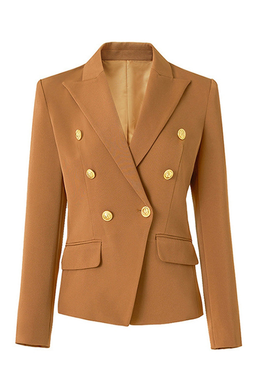 Black Peak Lapel Double Breasted Women Prom Blazer