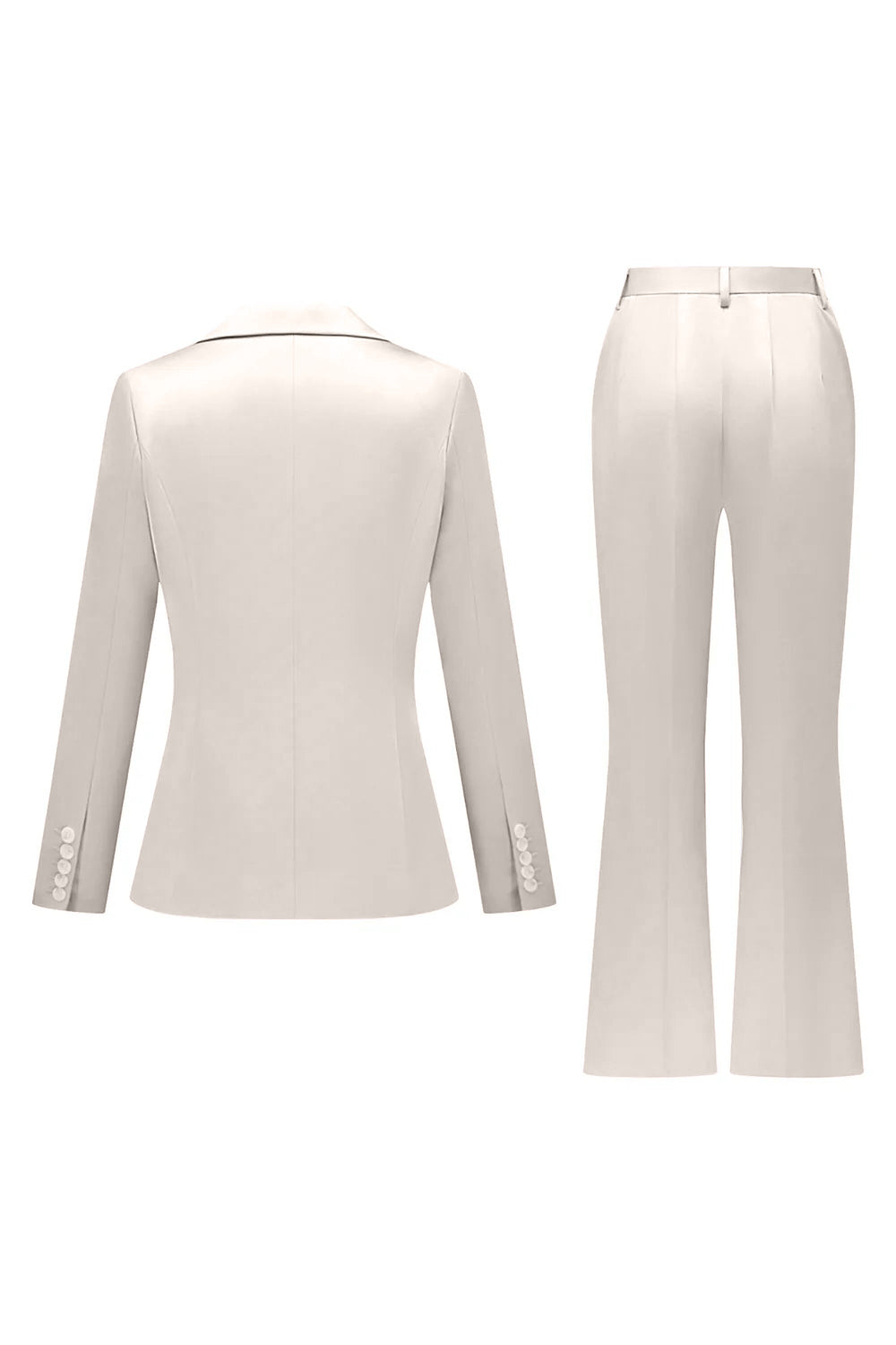Black Notched Lapel 2 Pieces Long Sleeves Women Suits