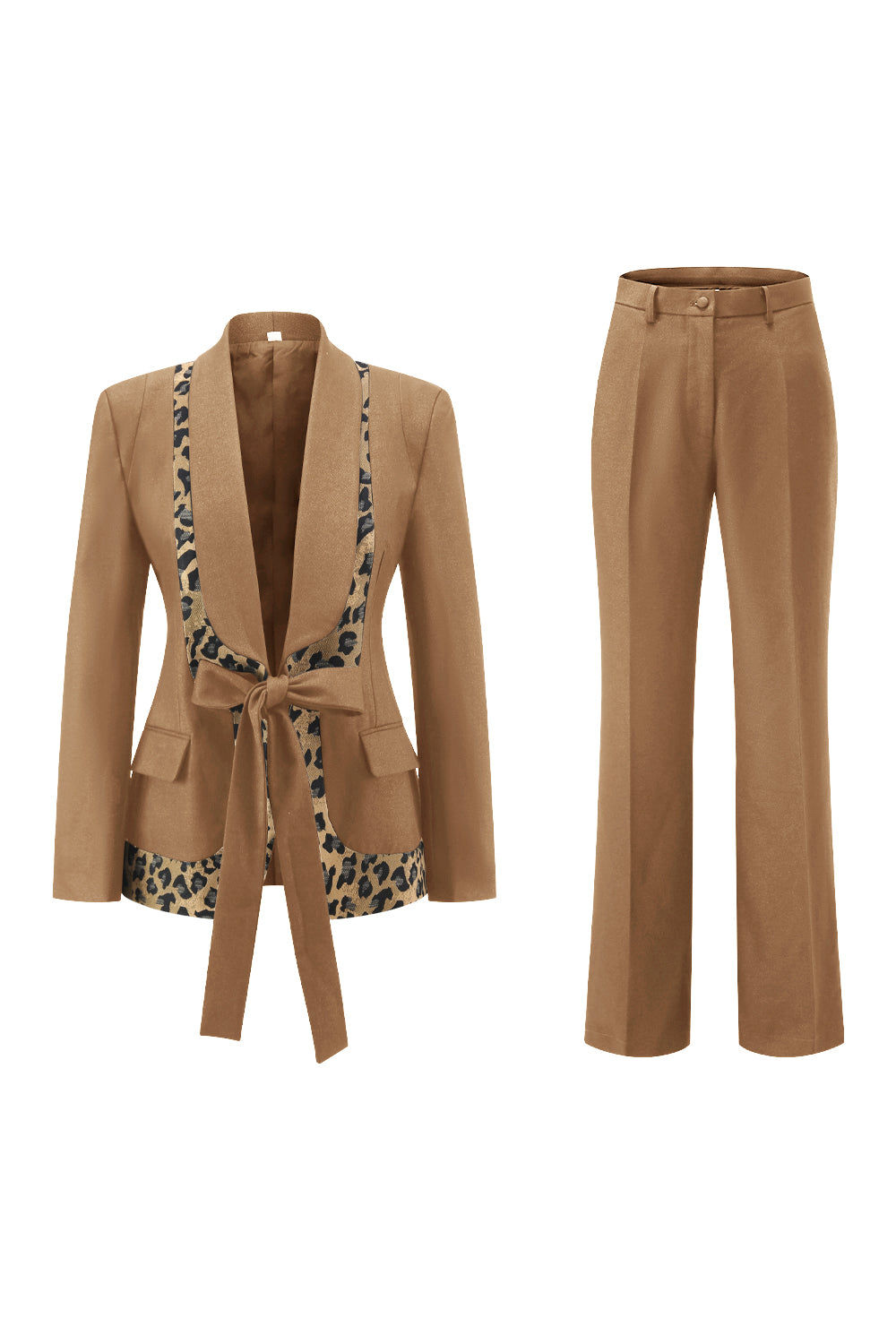 Black Shawl Lapel 2 Piece Women Prom Suits with Bow