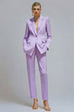 Orange 2 Piece Slim Fit Single Breasted Notched Lapel Prom Suits