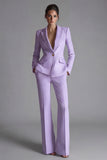 Pink 2 Piece One Button Slim Fit Peak Lapel Prom Suits with Pockets