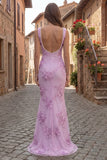 Floral Yellow Mermaid Square Neck Long Prom Dress with Pearls