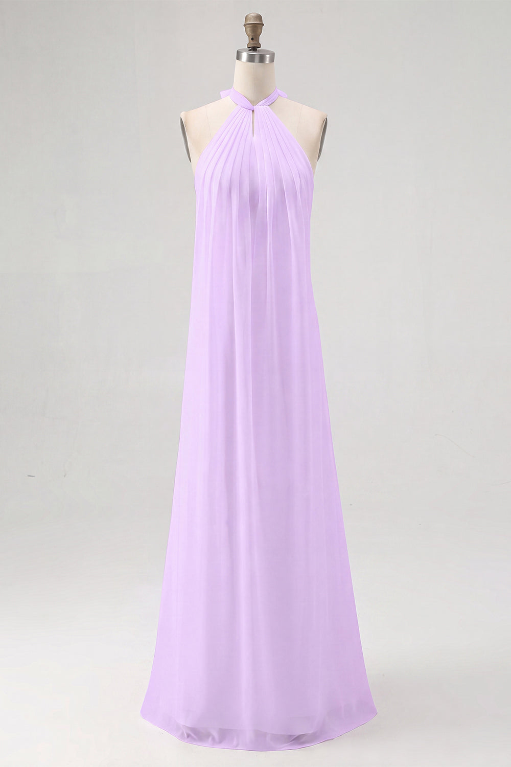 Chiffon White A Line Halter Long Rehearsal Dinner Dress