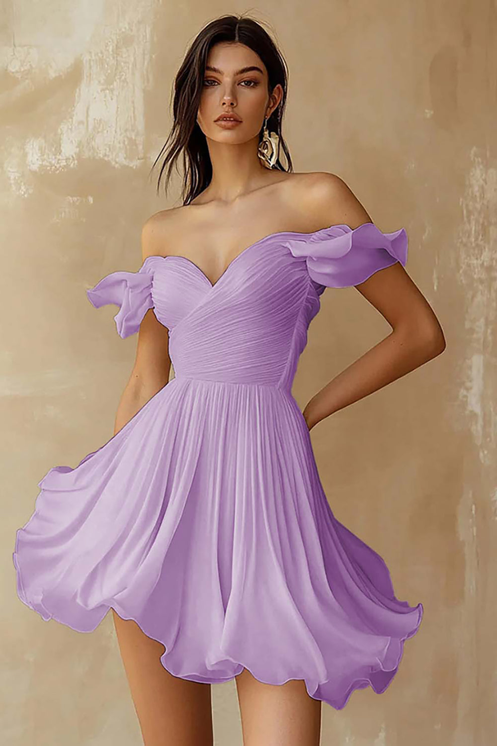 Zapaka Women Off The Shoulder Graduation Dress A Line Ruffled Pleated Little White Dress, Daffodil / US16W Zapaka Women Off The Shoulder Graduation Dress A Line Ruffled Pleated Little White Dress, Daffodil / US16W