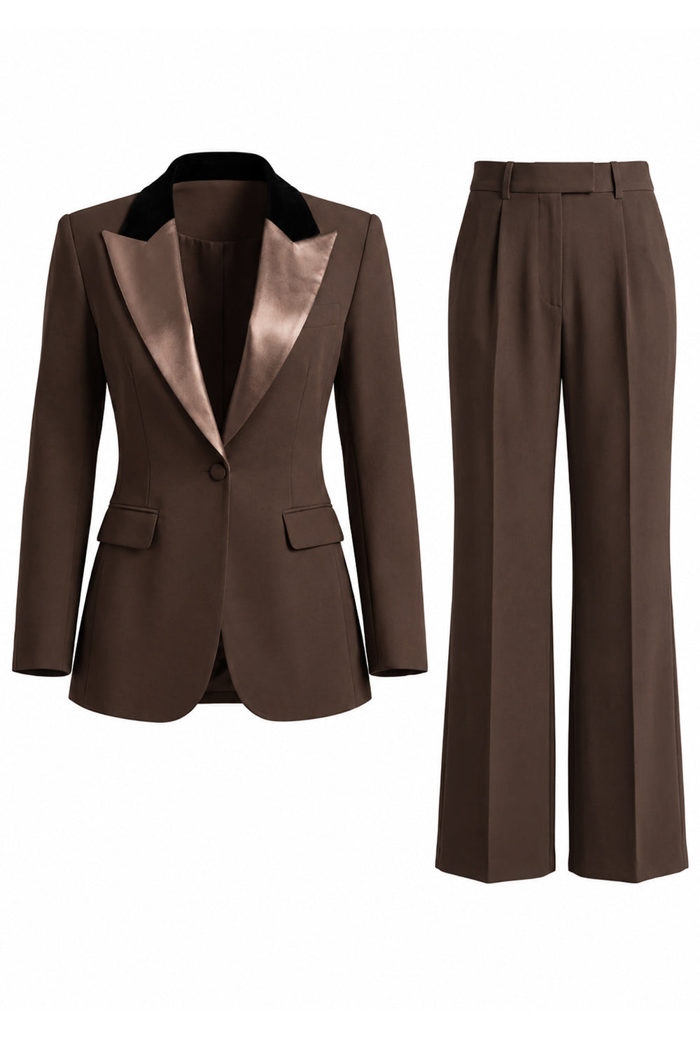 Dark Green Peak Lapel 2 Piece Slim Fit Single Breasted Prom Suits