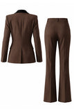 Dark Green Peak Lapel 2 Piece Slim Fit Single Breasted Prom Suits