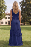 Hot Pink Boat Neck A Line Floral Maxi Wedding Guest Dress