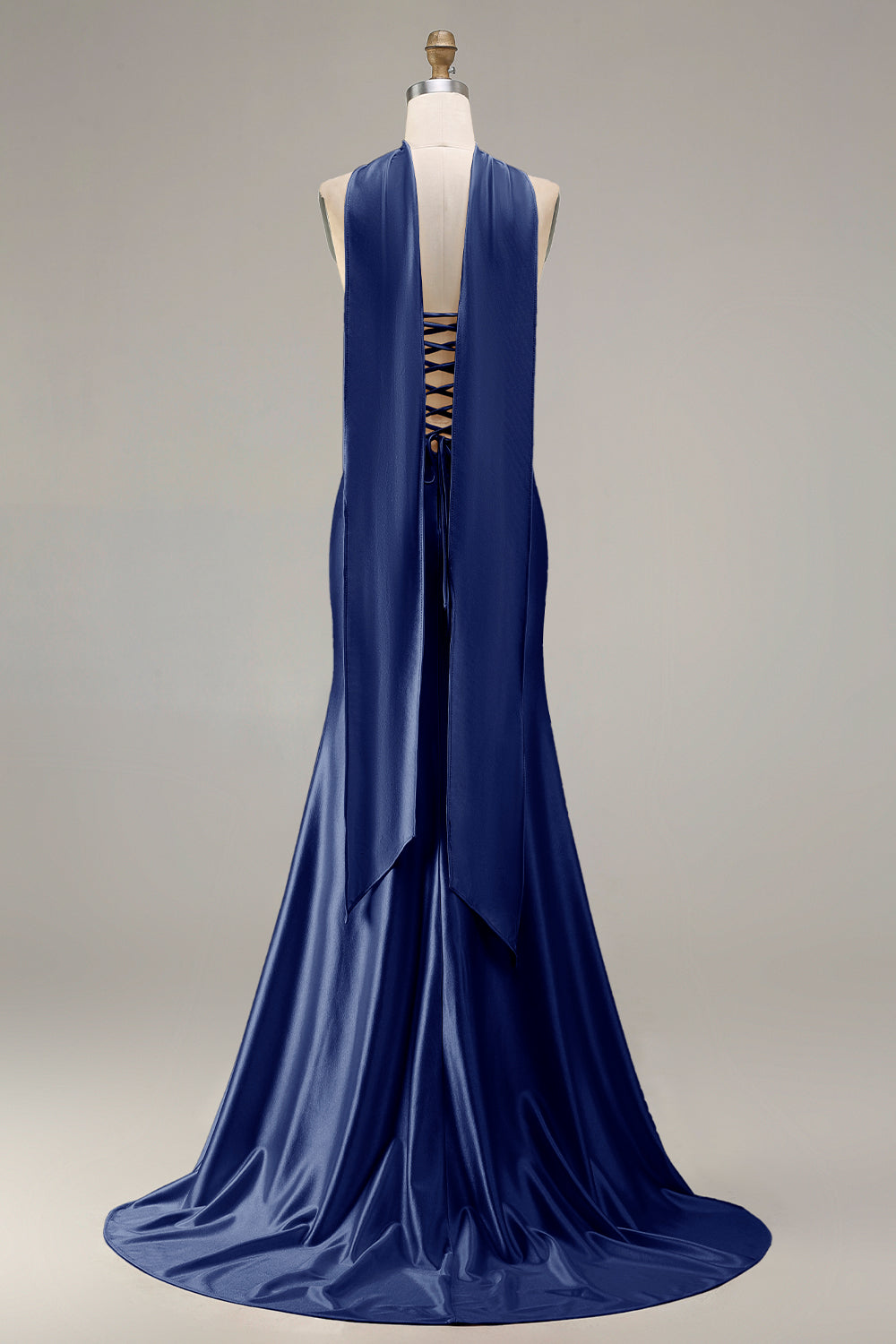 Zapakasa Women Sparkly Champagne Mermaid Long Prom Dress with Beading Neck Scarf Strapless Lace Up Back Satin Formal Dress Zapakasa Women Sparkly Champagne Mermaid Long Prom Dress with Beading Neck Scarf Strapless Lace Up Back Satin Formal Dress