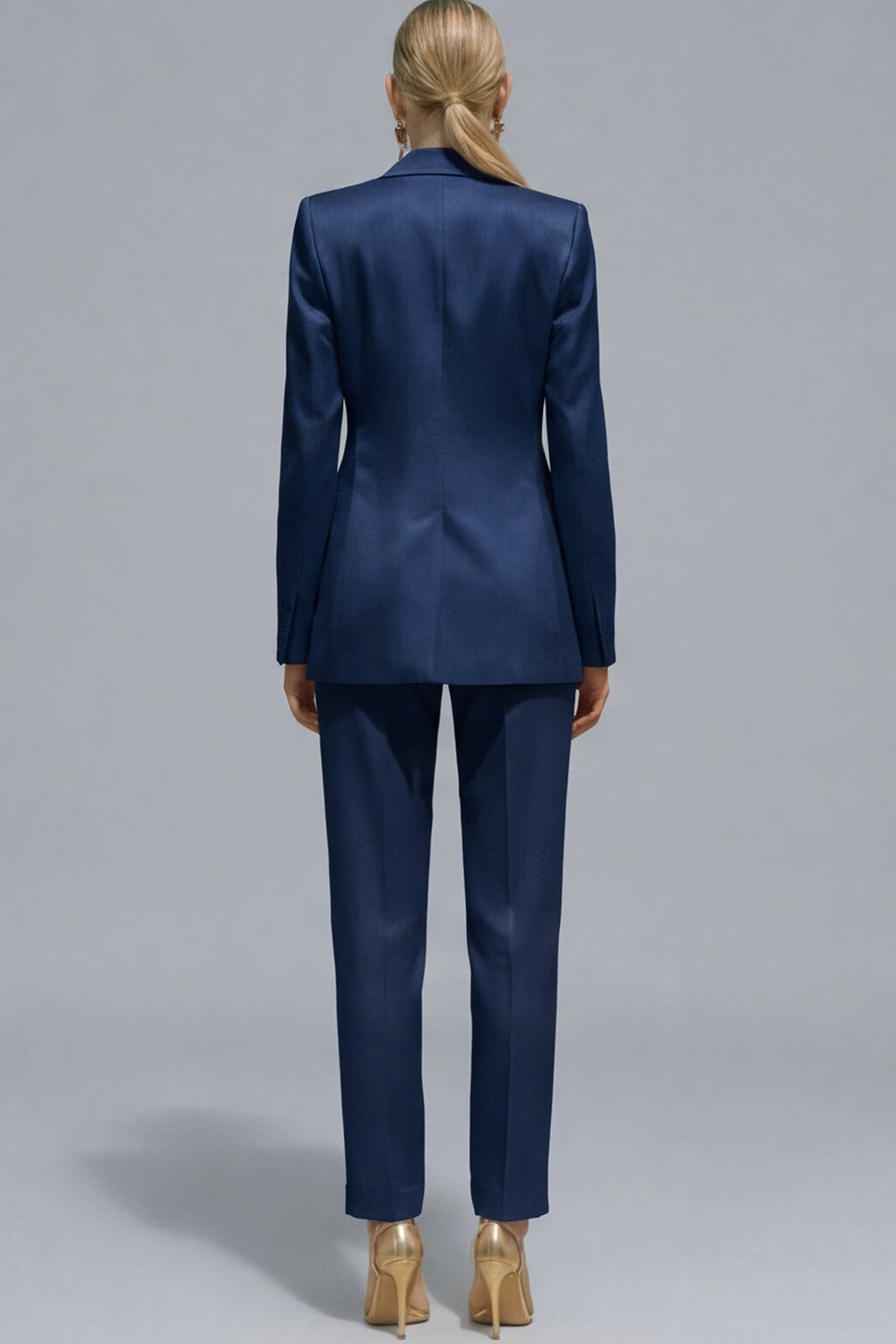 Orange 2 Piece Slim Fit Single Breasted Notched Lapel Prom Suits