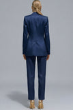 Orange 2 Piece Slim Fit Single Breasted Notched Lapel Prom Suits