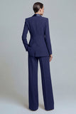 2 Piece Dark Green Single Breasted Shawl Lapel Long Sleeves Prom Suits