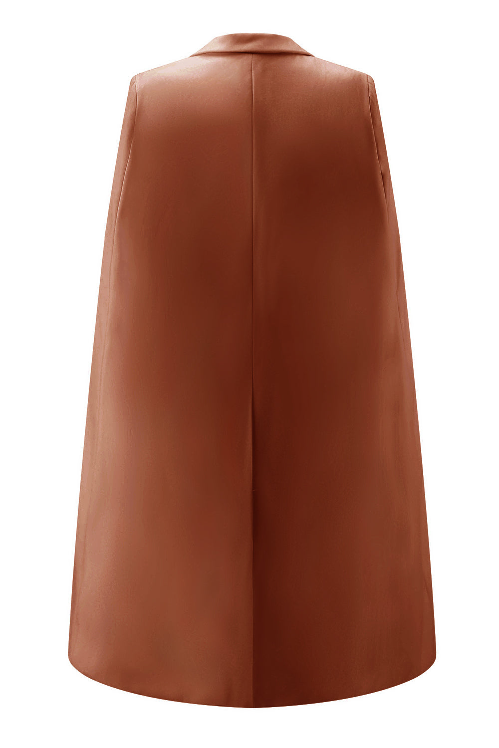 White Satin Peak Lapel Cape Short Work Blazer Dress with Belts