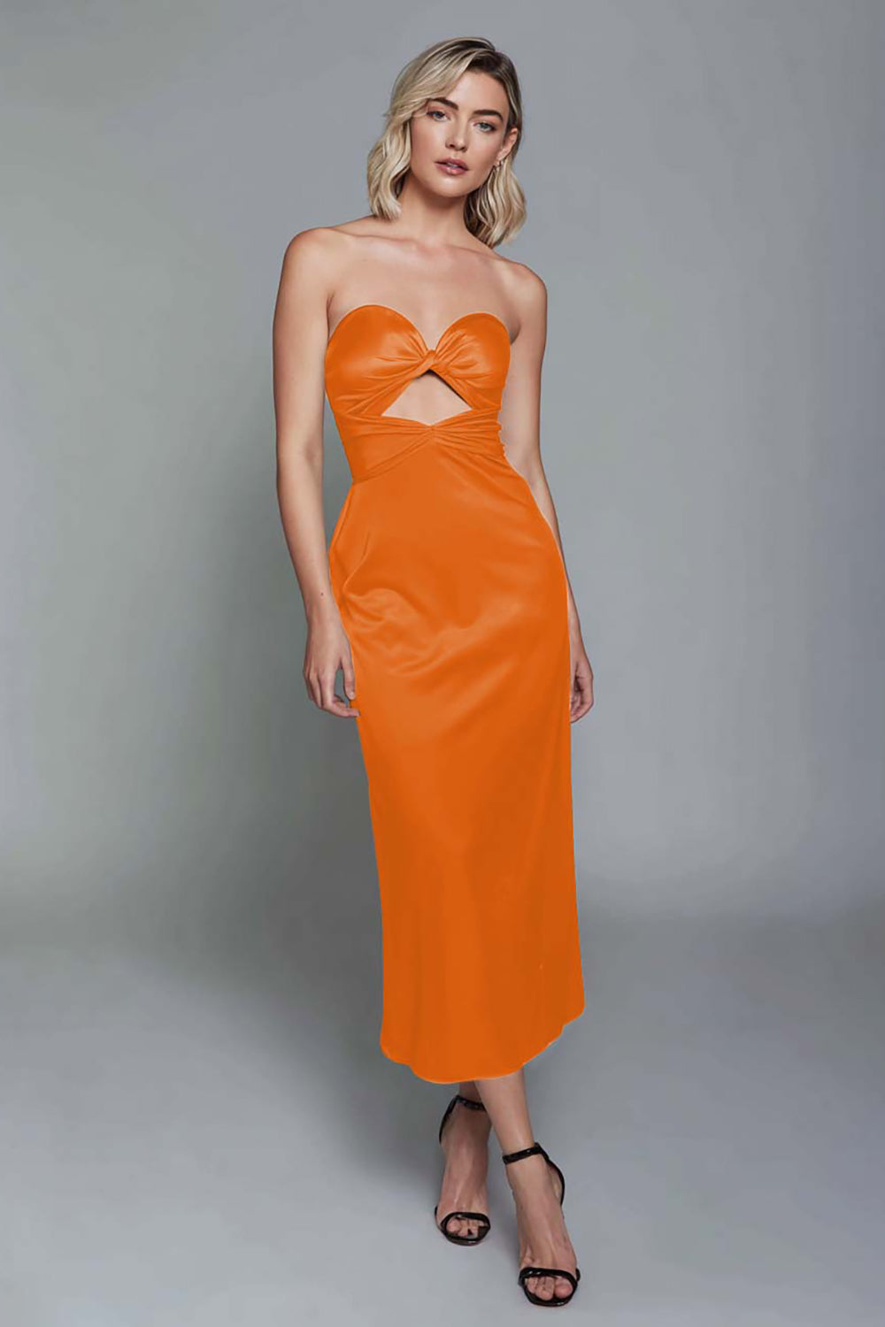 Dark Green Sweetheart Sheath Satin Ankle Length Formal Dress