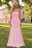 Sage Green A Line Strapless Floral Maxi Wedding Guest Dress