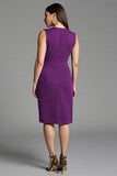 Navy Bodycon Satin V-Neck Ruched Midi Work Dress with Ruffles
