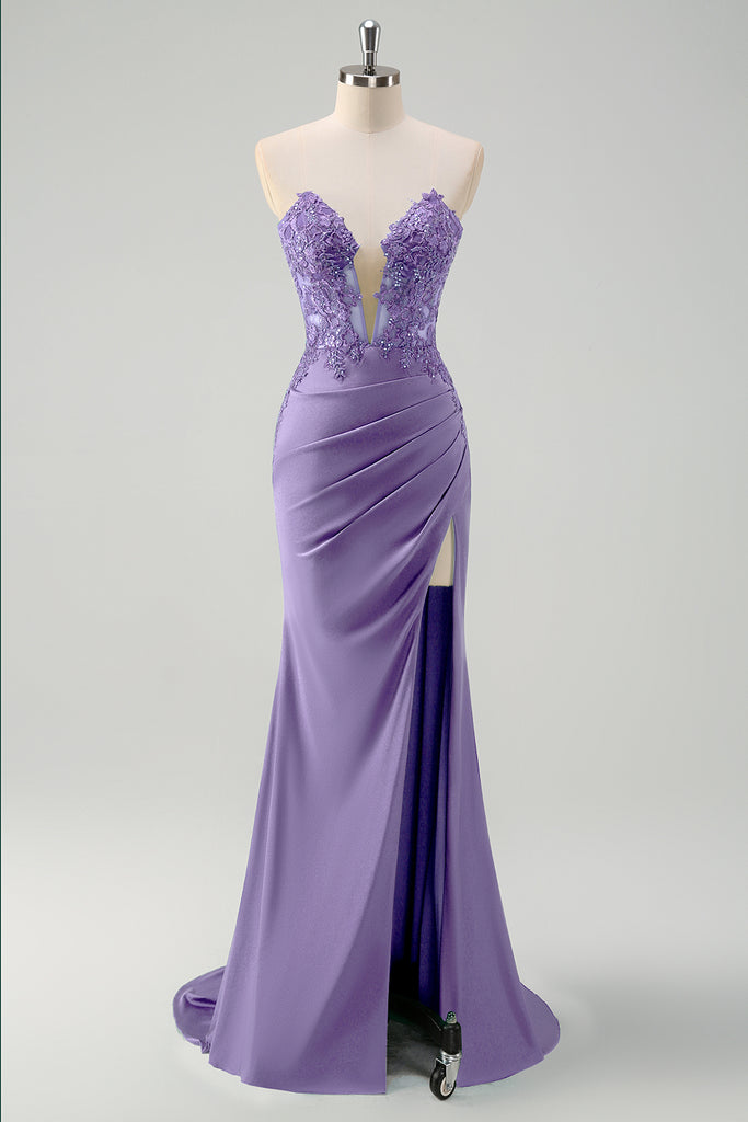 Green Mermaid Evening Dress With 3D Flowers Charming Prom Dress  Y661