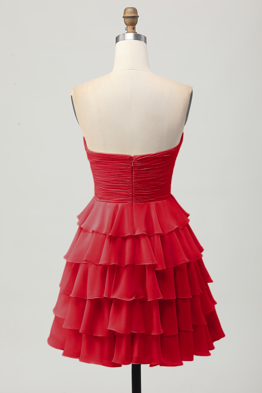 Light Yellow Sweetheart Ruched Ruffled Short Homecoming Dress with Bow