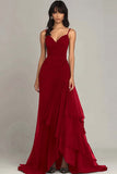 Ink Blue Sweetheart Ruched Chiffon Long Formal Dress with Ruffles