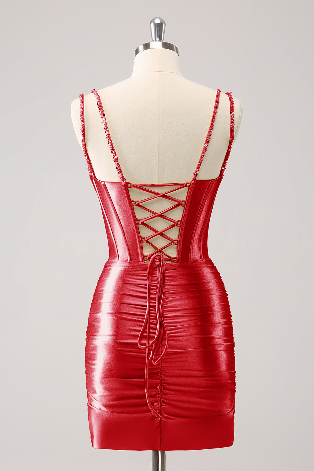 Zapaka Women Red Homecoming Dress with Sequins Spaghetti Straps Bodycon Short Prom Dress Zapaka Women Red Homecoming Dress with Sequins Spaghetti Straps Bodycon Short Prom Dress