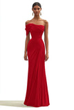 Mermaid Dusty Sage One Shoulder Long Formal Dress with Pleated