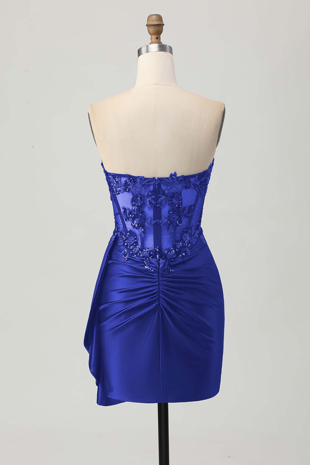 Sparkly Burgudny Corset Tight Short Homecoming Dress with Sequins