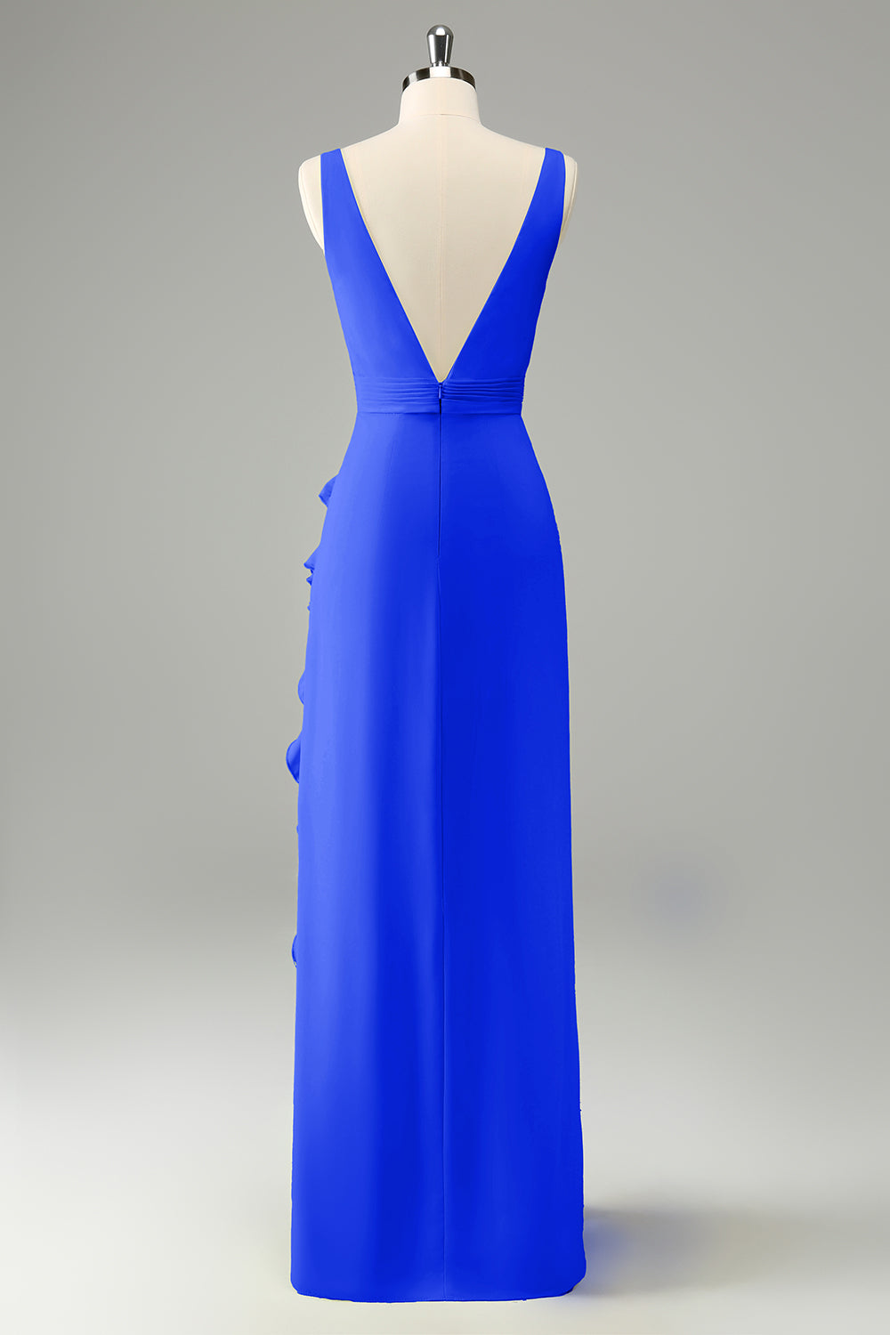 Zapakasa Women Lime Deep V Neck Ruffles Wedding Guest Dress with Slit Sheath Bridesmaid Dress Zapakasa Women Lime Deep V Neck Ruffles Wedding Guest Dress with Slit Sheath Bridesmaid Dress