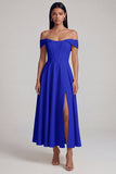 Corset Butter Yellow A Line Maxi Beach Wedding Guest Dress with Slit