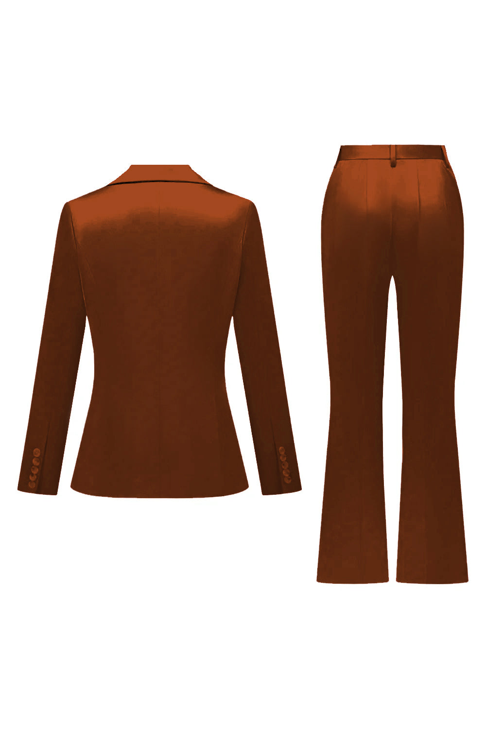 Black Notched Lapel 2 Pieces Long Sleeves Women Suits