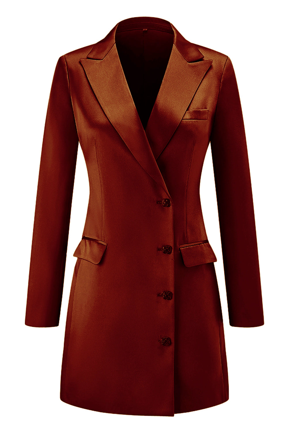 Champagne Single Breasted Peak Lapel Prom Blazer