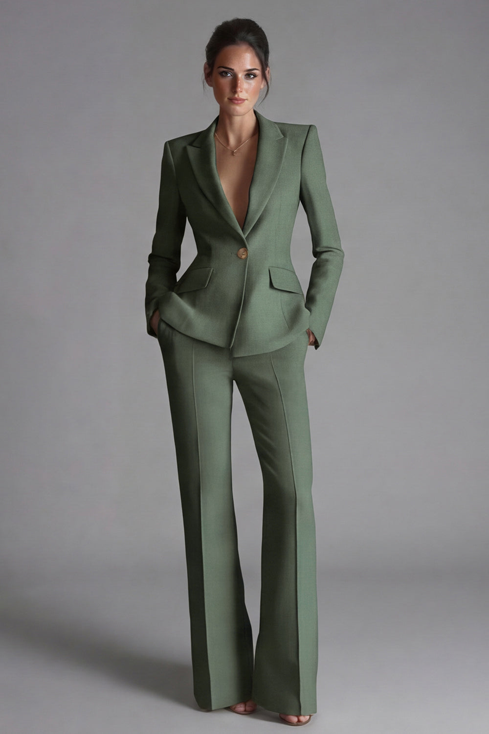 Pink 2 Piece One Button Slim Fit Peak Lapel Prom Suits with Pockets