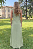 Yellow Sheath One Shoulder Floral Maxi Wedding Guest Dress