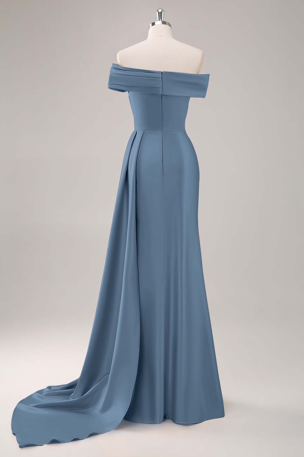 Dusk Sheath One Shoulder Long Formal Dress with Streamer