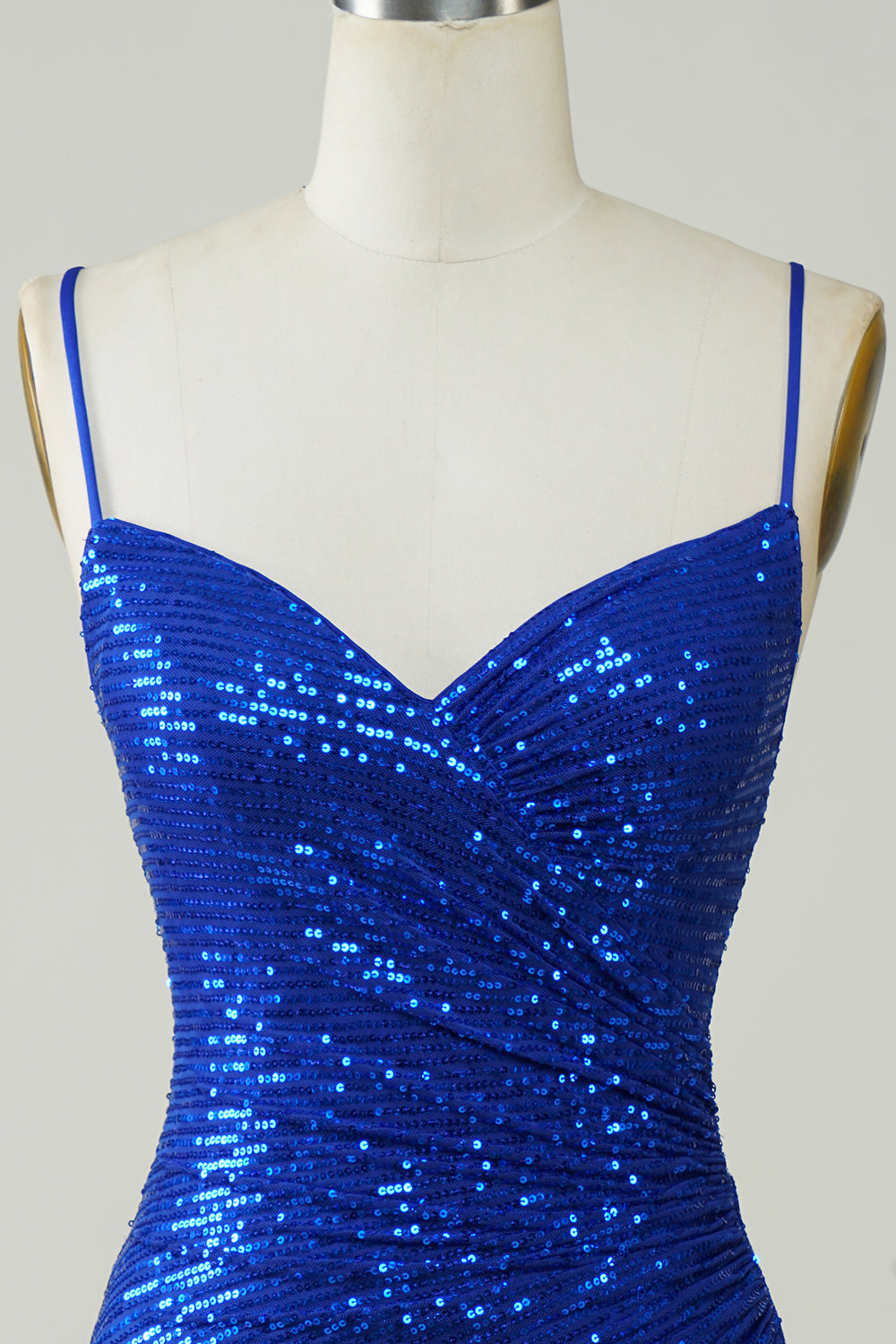 ZAPAKASA Women Tight Sequined Homecoming Dress Royal Blue Backless
