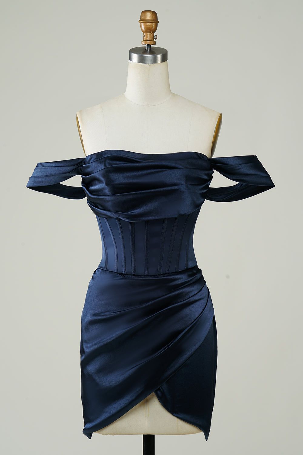 Royal Blue Off the Shoulder Asymmetrical Tight Short Homecoming Dress
