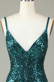 Sparkly Bodycon Spaghetti Straps White Lace-Up Back Short Homecoming Dress with Beading