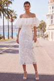 Butter Yellow Floral Maxi Beaded Sheath Wedding Guest Dress with Ruffles