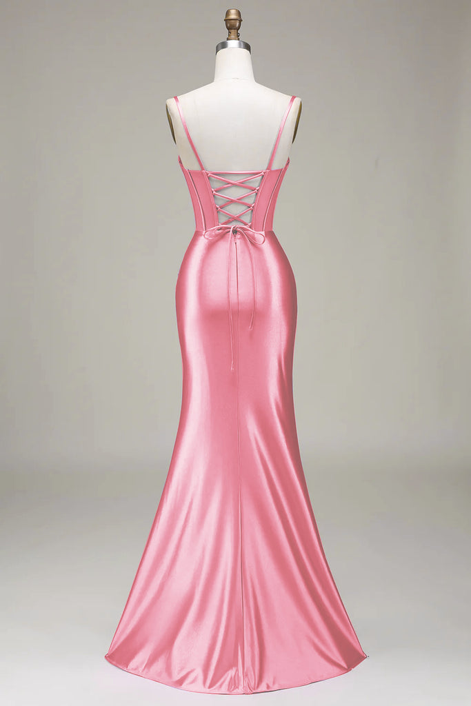 Orange Simple Spaghetti Straps New Long Evening Prom Dresses main image 1