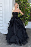 Pink Strapless Sweetheart Ball Gown Evening Dress