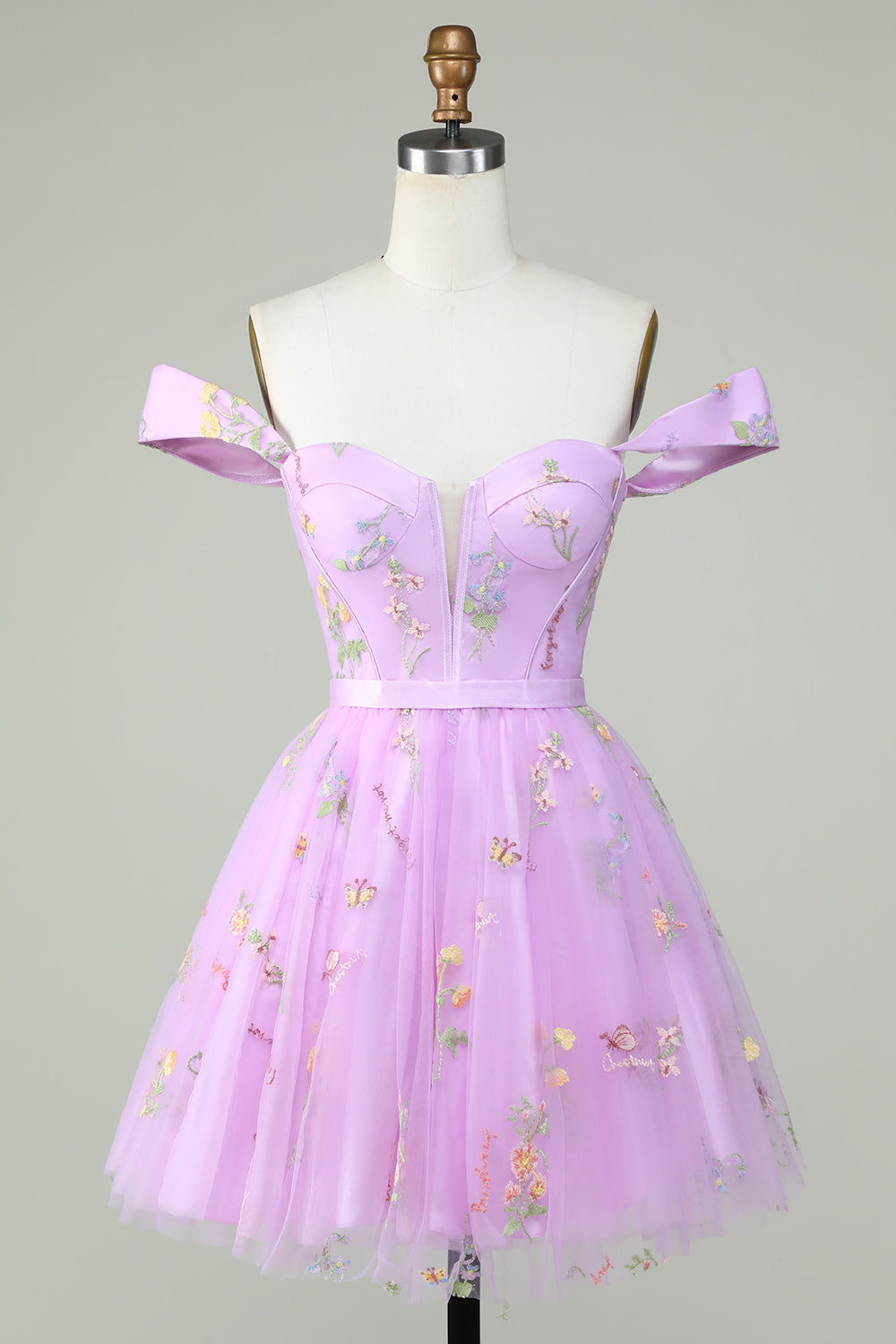 Cute A Line Sweetheart Purple Short Homecoming Dress