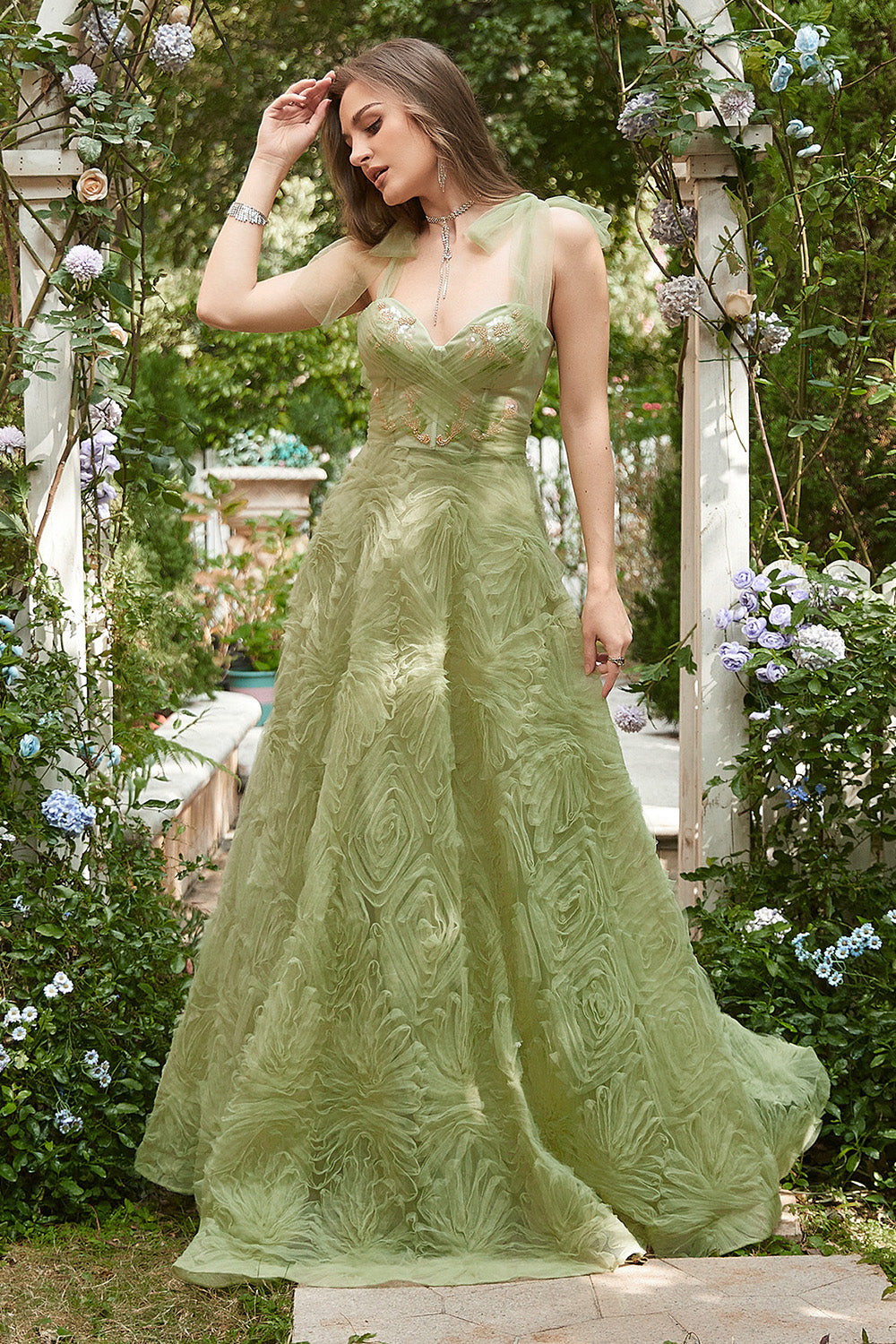Purple A-Line Long Prom Dress With Embroidery