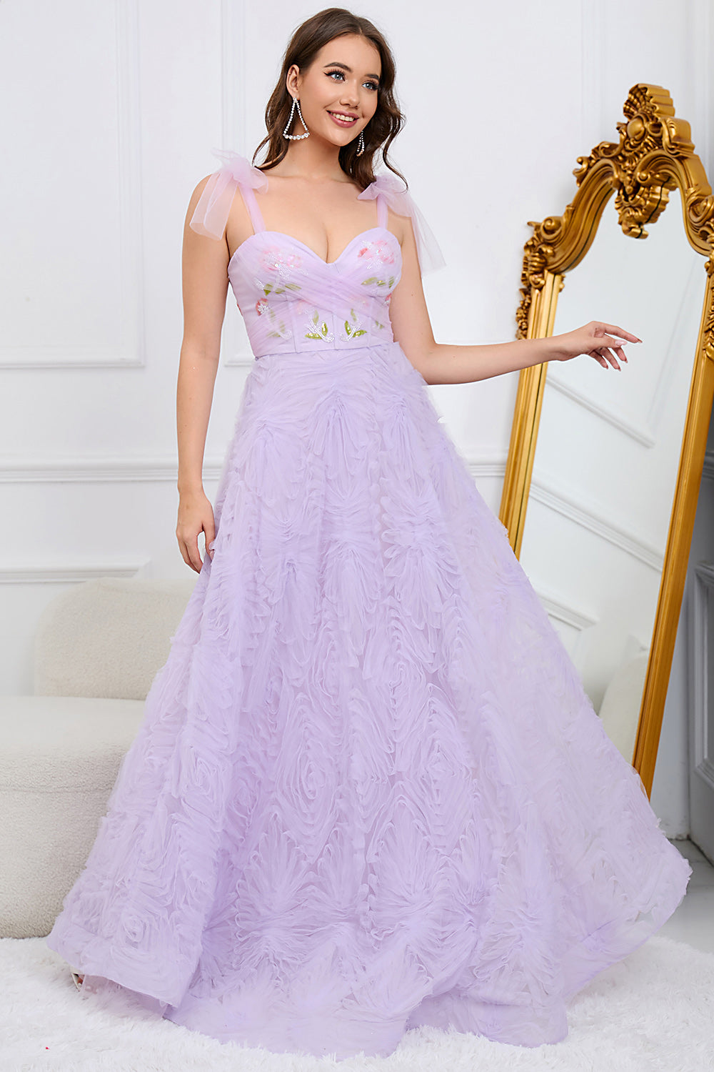 Zapakasa Women Long Prom Dress Light Green A-Line Evening Dress With Embroidery Zapakasa Women Long Prom Dress Light Green A-Line Evening Dress With Embroidery