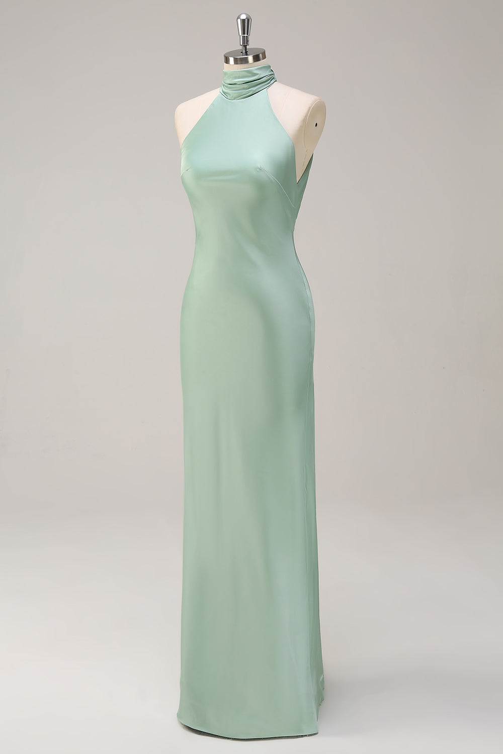 Zapakasa Women Lemon Green Long Bridesmaid Dress Mermaid Halter Open Back Wedding Party Dress Zapakasa Women Lemon Green Long Bridesmaid Dress Mermaid Halter Open Back Wedding Party Dress