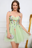 Champagne Sweatheart Short Tulle Homecoming Dress