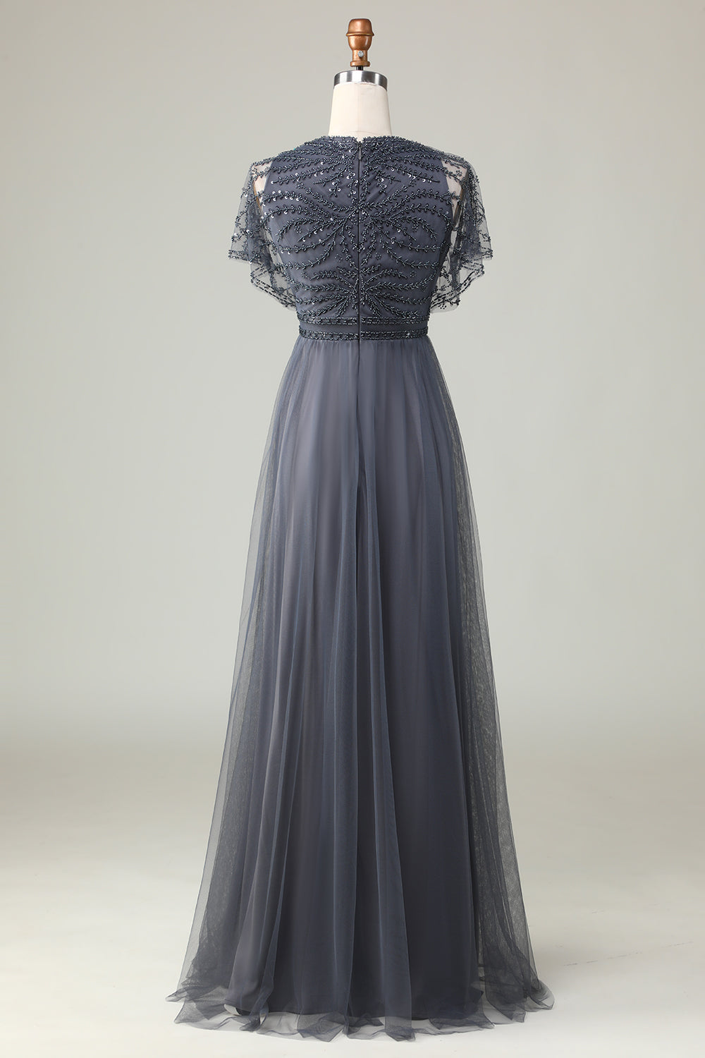 Zapakasa Women Beaded Eucalyptus Bridesmaid Dress with Sequins Tulle A-Line Wedding Guest Dress Zapakasa Women Beaded Eucalyptus Bridesmaid Dress with Sequins Tulle A-Line Wedding Guest Dress
