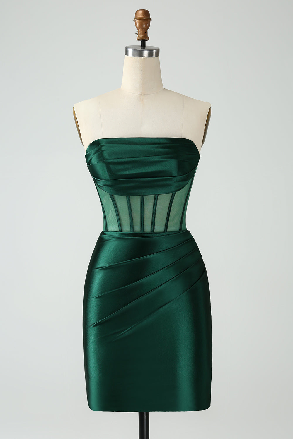 Zapakasa Women Bodycon Dark Green Homecoming Dress Corset Strapless Short Prom Dress Zapakasa Women Bodycon Dark Green Homecoming Dress Corset Strapless Short Prom Dress
