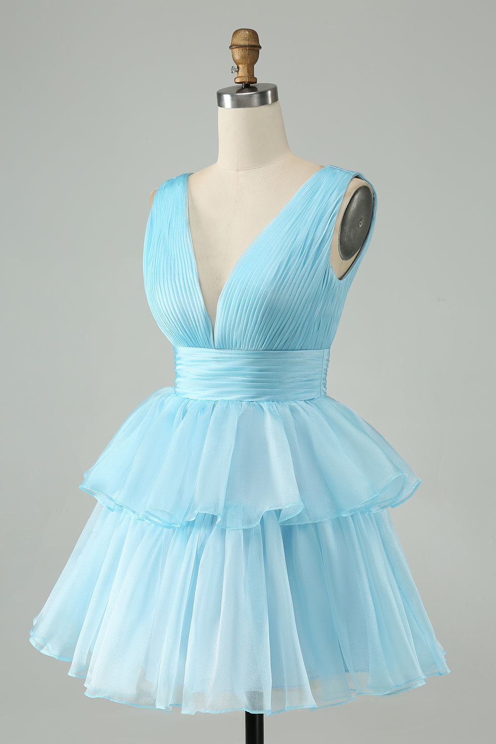 Zapaka Women Purple A Line V Neck Homecoming Dress Tulle Tiered Short Cocktail Dress Zapaka Women Purple A Line V Neck Homecoming Dress Tulle Tiered Short Cocktail Dress