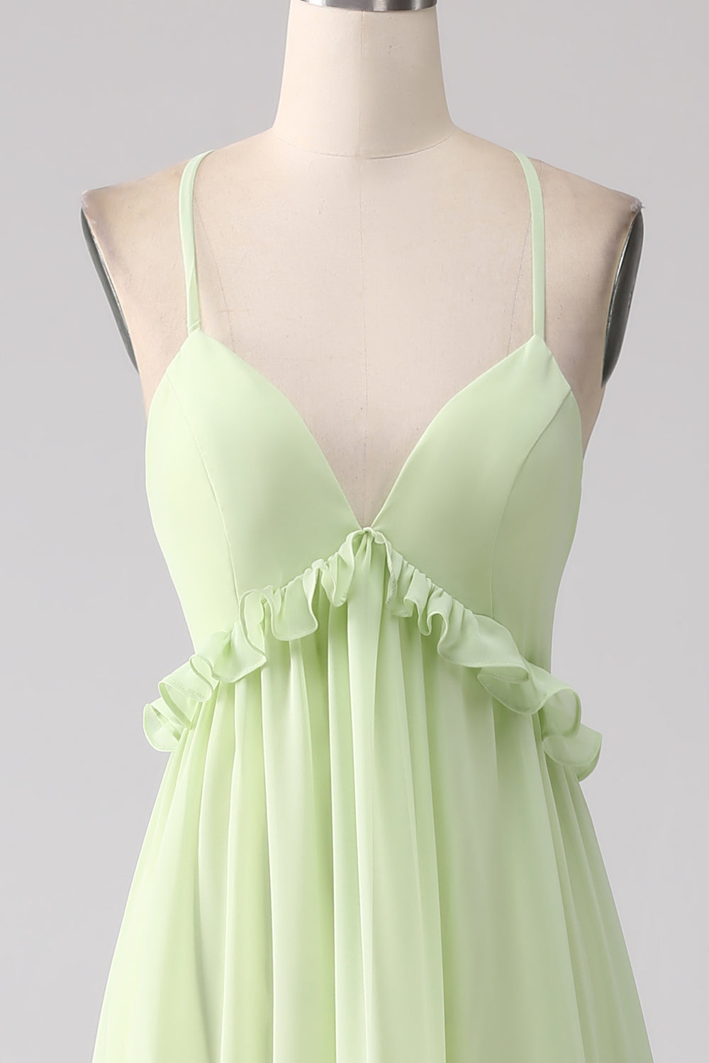 Zapakasa Women Ruffles Green Bridesmaid Dress with Lace-up Back A Line Long Wedding Party Dress Zapakasa Women Ruffles Green Bridesmaid Dress with Lace-up Back A Line Long Wedding Party Dress