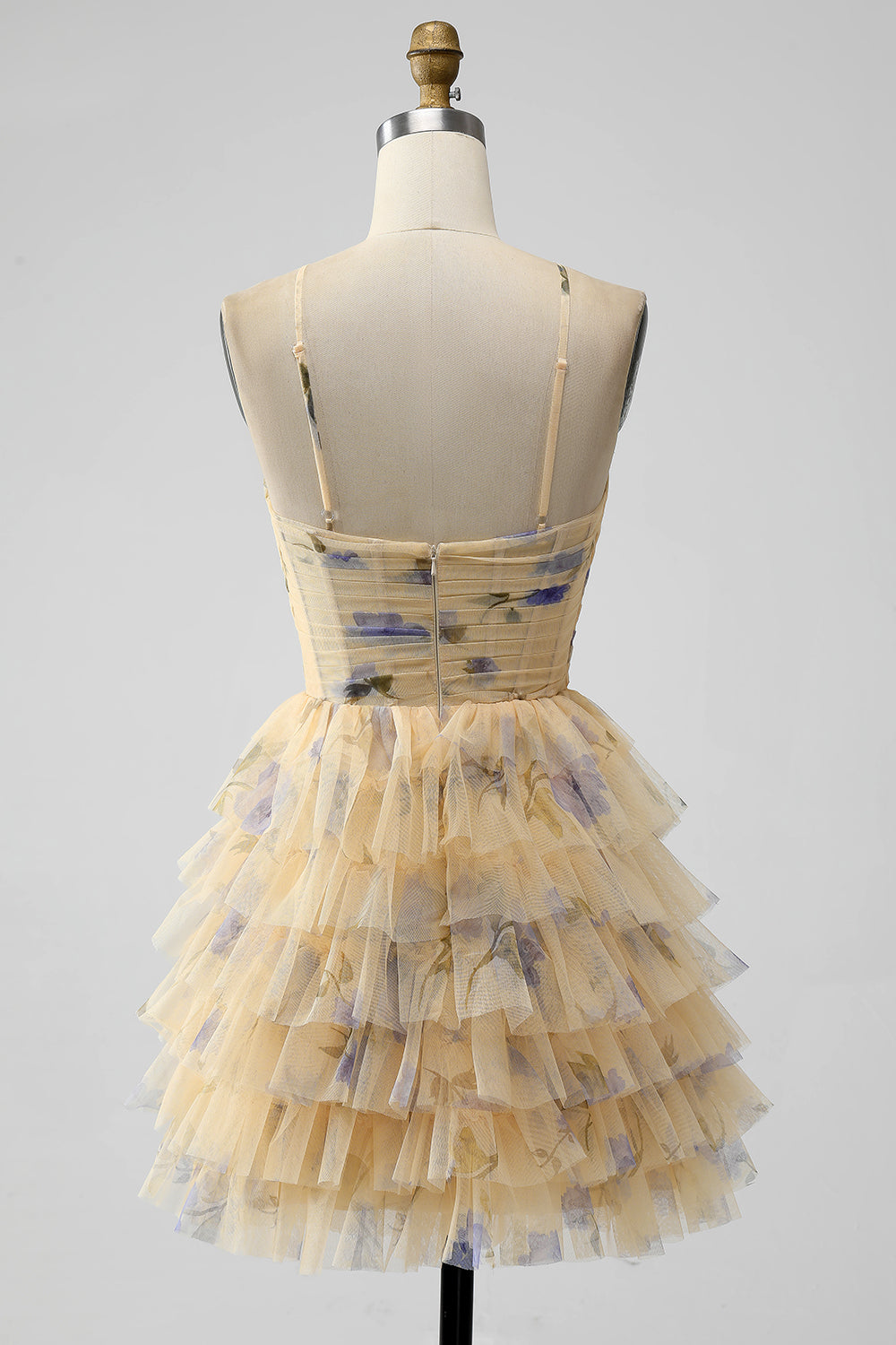 Zapakasa Women Cute Yellow Homecoming Dress A Line Halter Tiered Short Tulle Cocktail Party Dress Zapakasa Women Cute Yellow Homecoming Dress A Line Halter Tiered Short Tulle Cocktail Party Dress